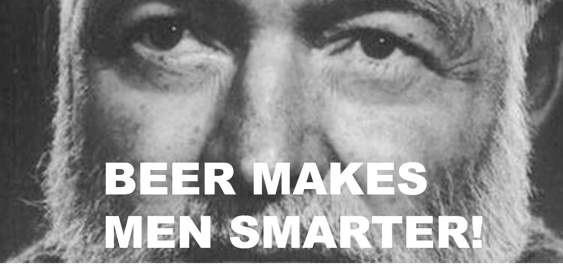 Beer makes men smarter