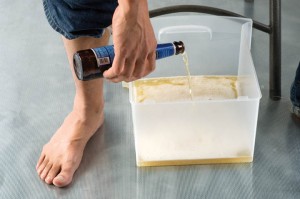 Using beer as a foot bath / foot soak