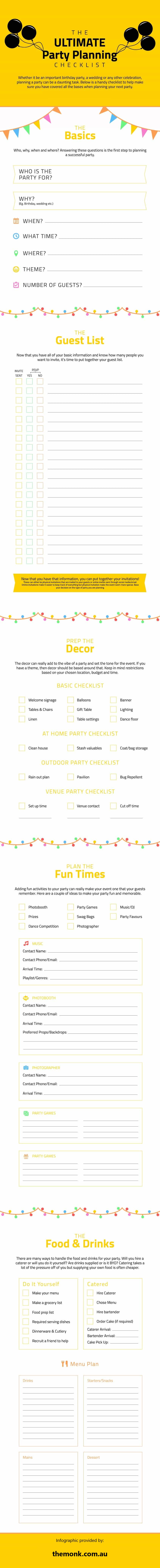 A Free Party Planning Checklist 2 Party Planning Checklist